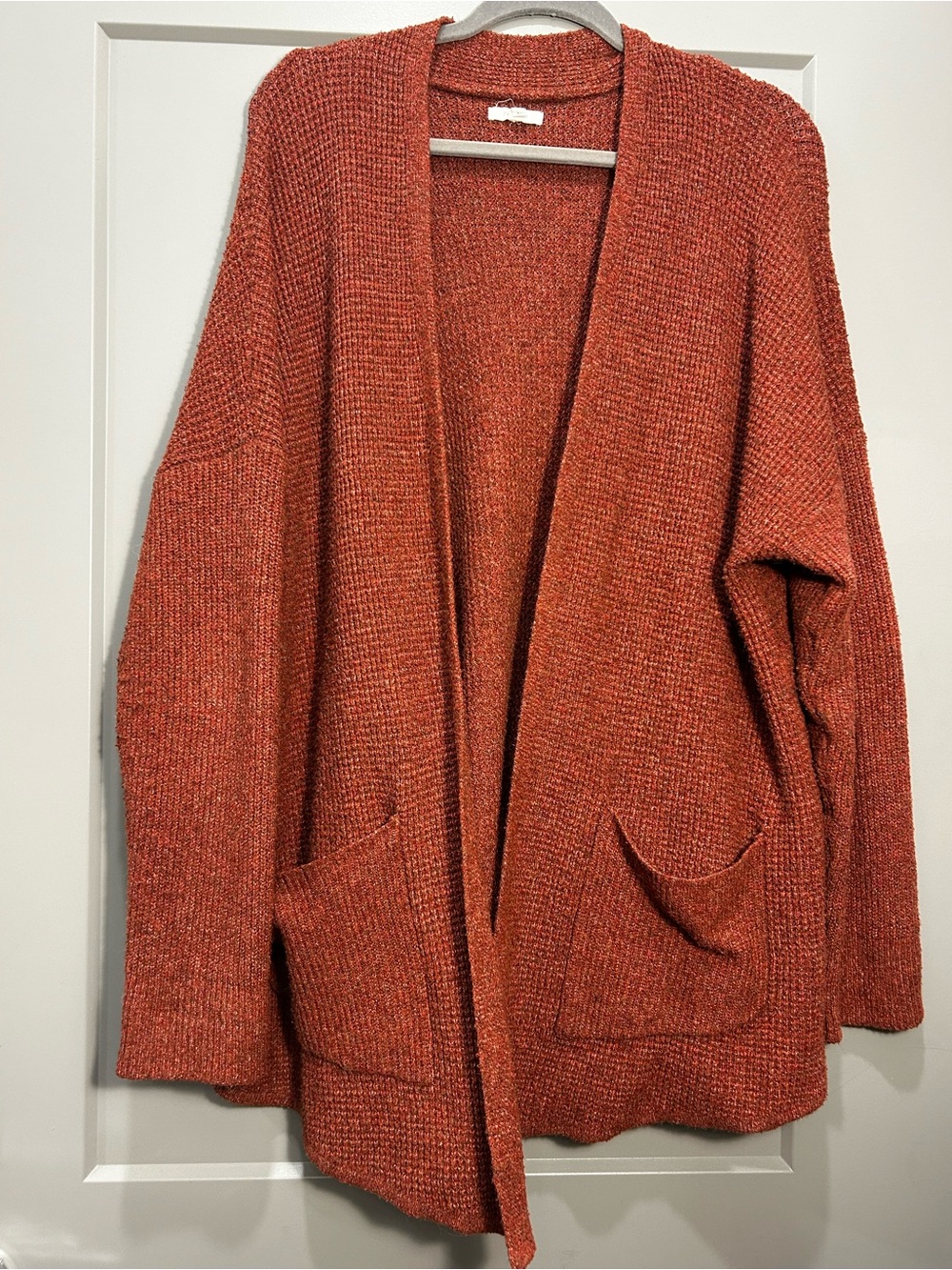 Maurices | Open-Front Chunky Cardigan With Pockets | Women’s | Rust Orange | 1X